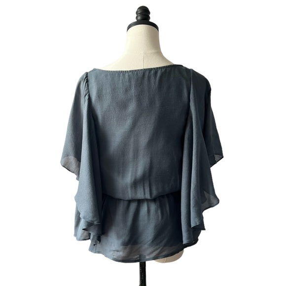 Paul and Joe Sister Vareene Peplum Flutter Blouse | LARGE (3) - Picture 3 of 10